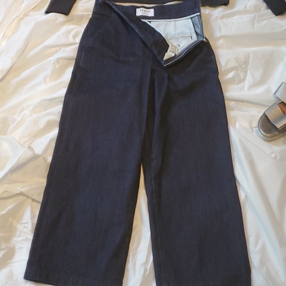 Black by Moussy denim high waisted mid calf rise